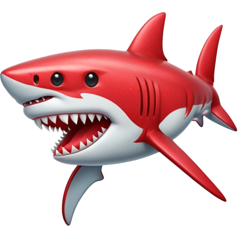 red glitter shark emoji