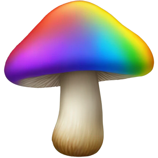 Rainbow mushroom emoji