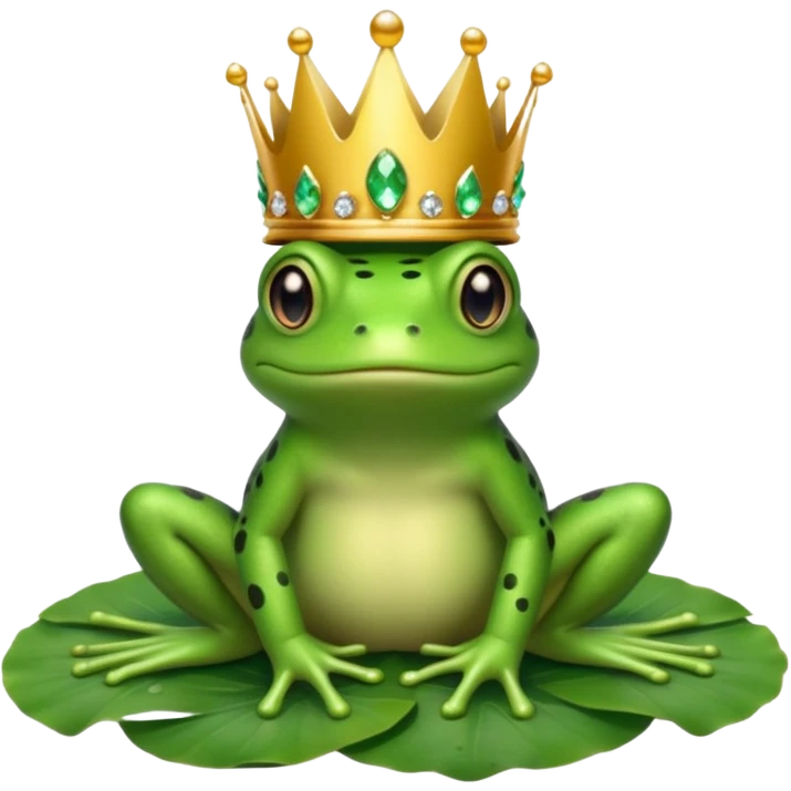 queen frog sitting emoji