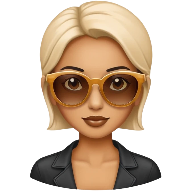 Woman with sunglasses emoji