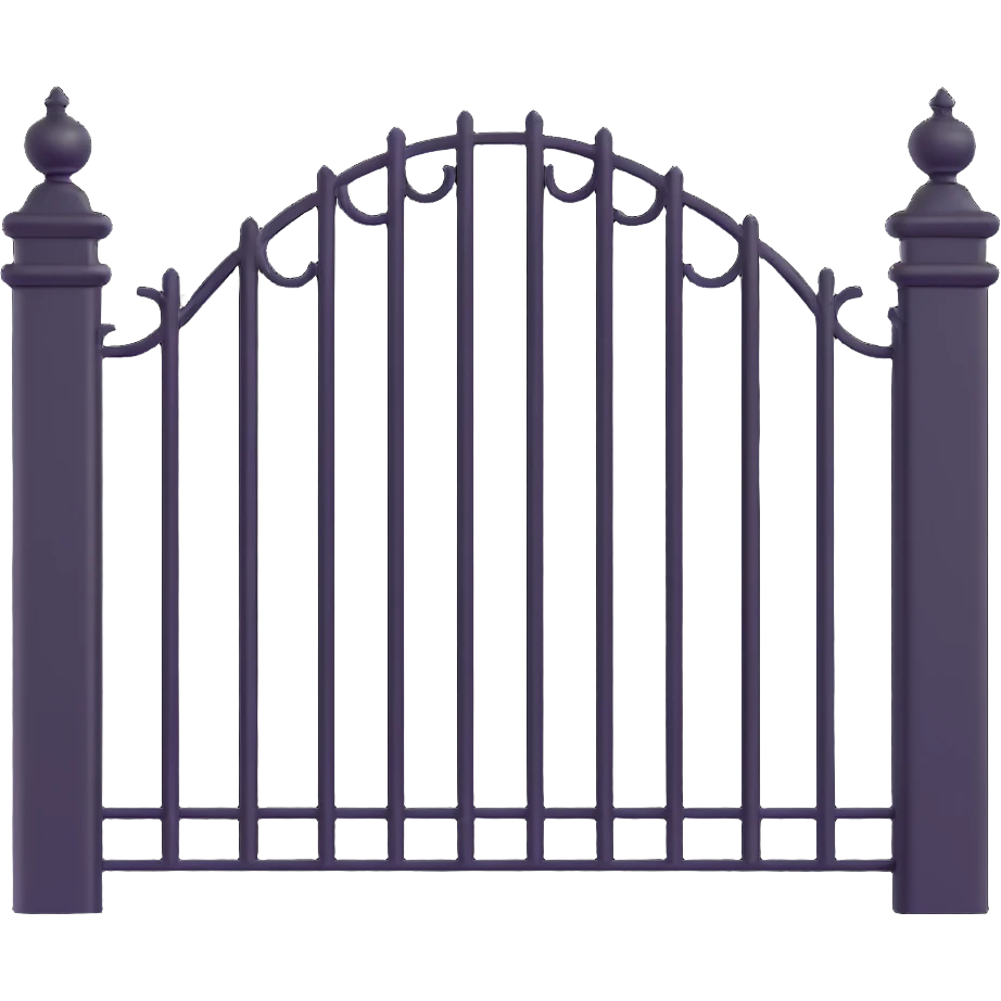 black wrought iron fence emoji