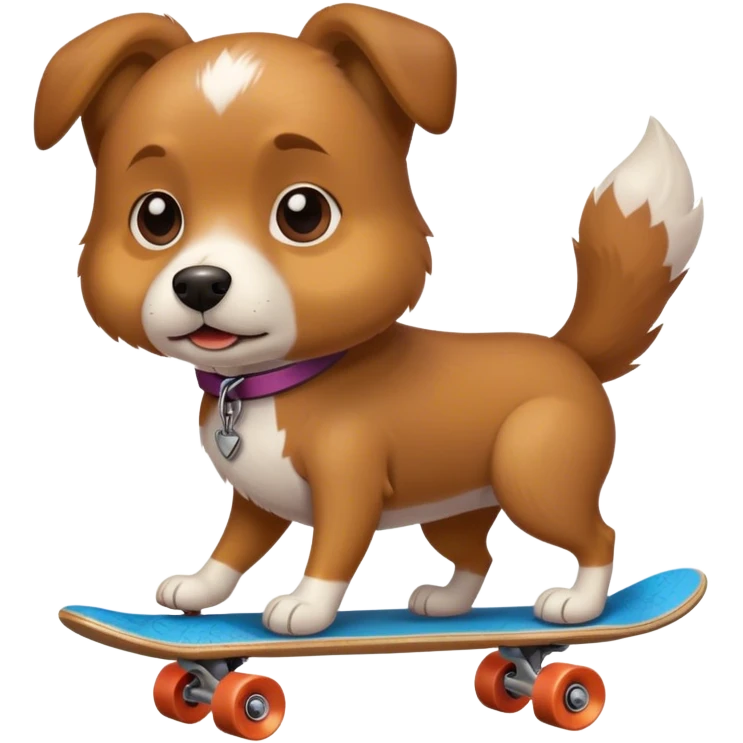 Dog with a skateboard  emoji