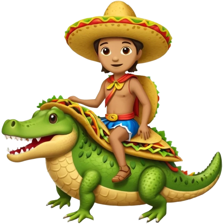 Taco on a crocodile emoji