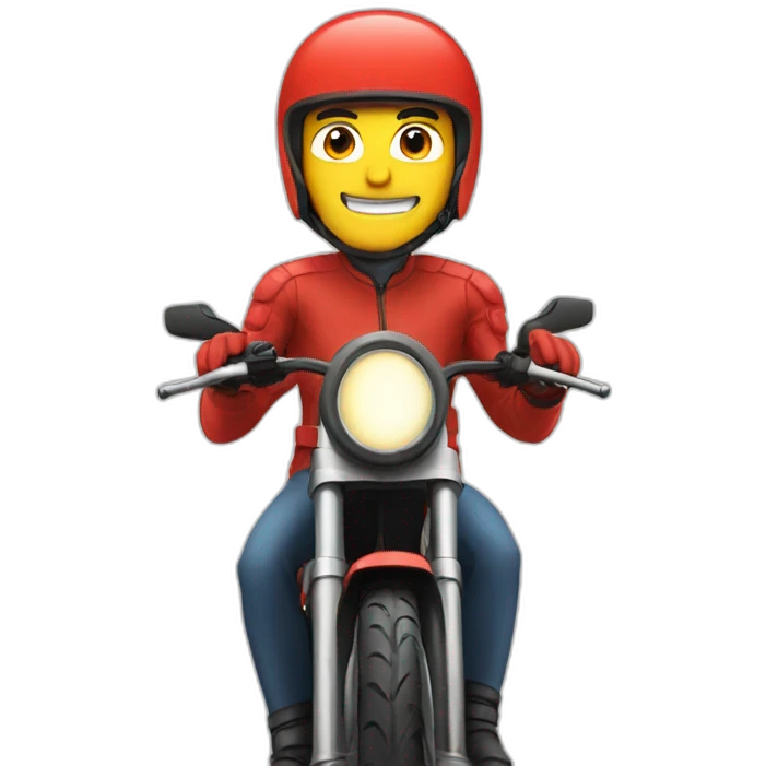 Rider men with red helmet emoji