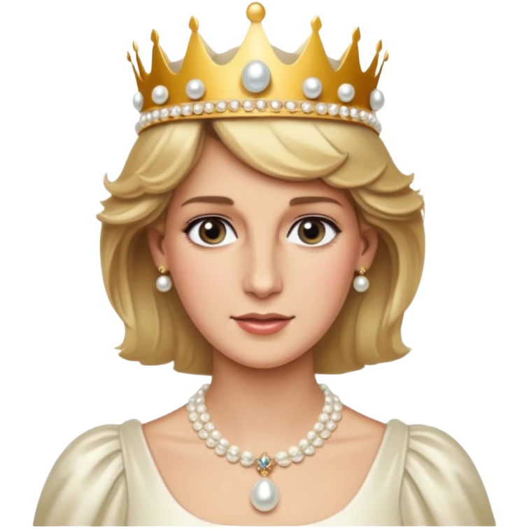 content face, Princess Diana with a crown emoji