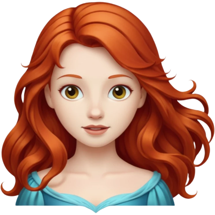 red haired princess emoji