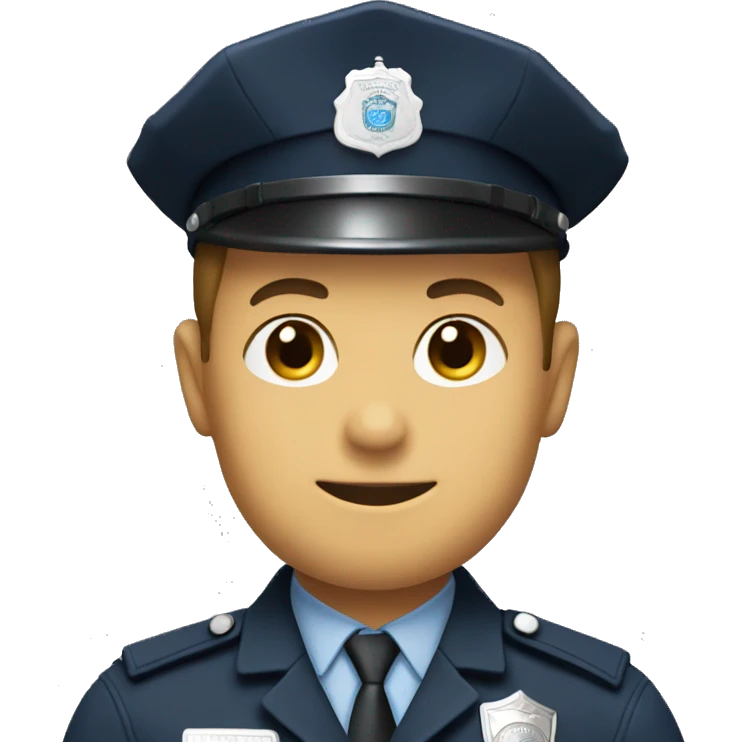 policeman with a pii sign emoji