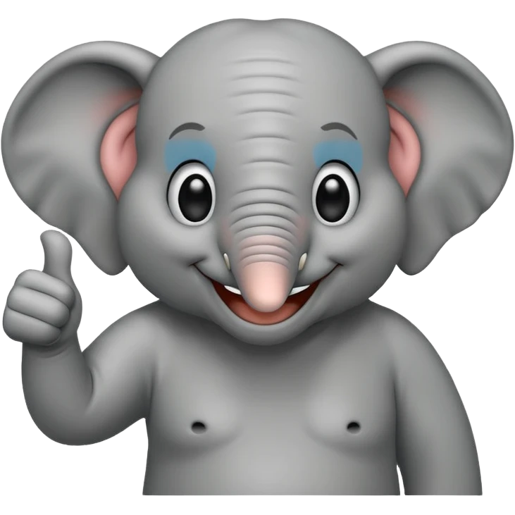 elephant thumbs up emoji