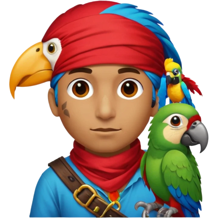 pirate and parrot emoji
