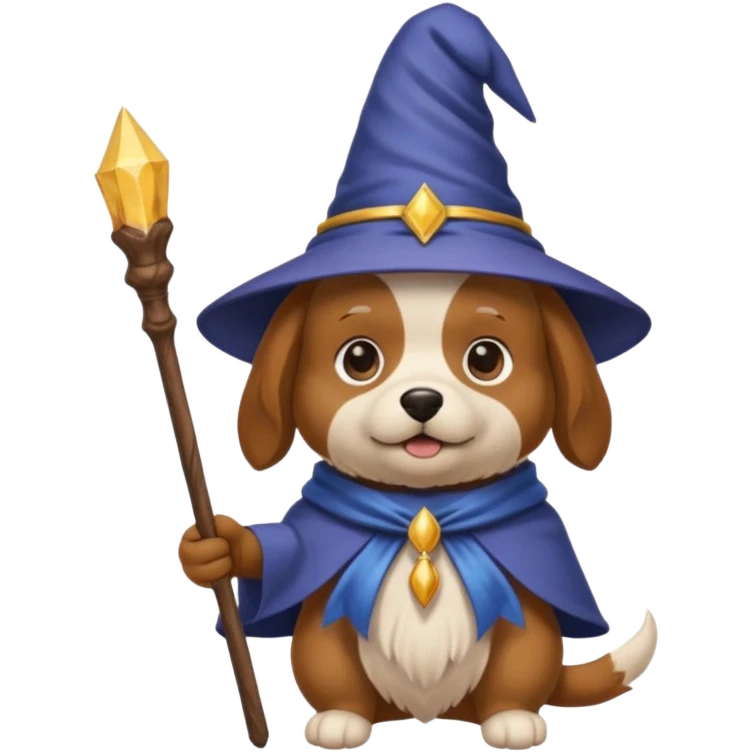 Dog wizard emoji