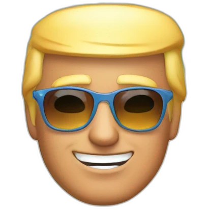 Gay Beach Donald Trump emoji