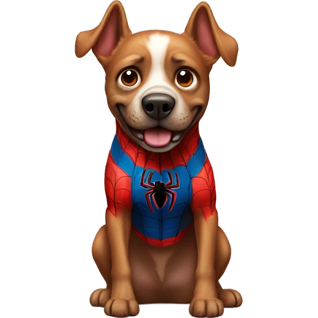 Dog being spider man  emoji