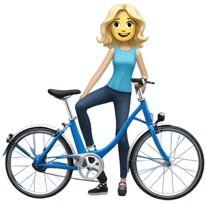 brompton blue blond girl smiling  emoji