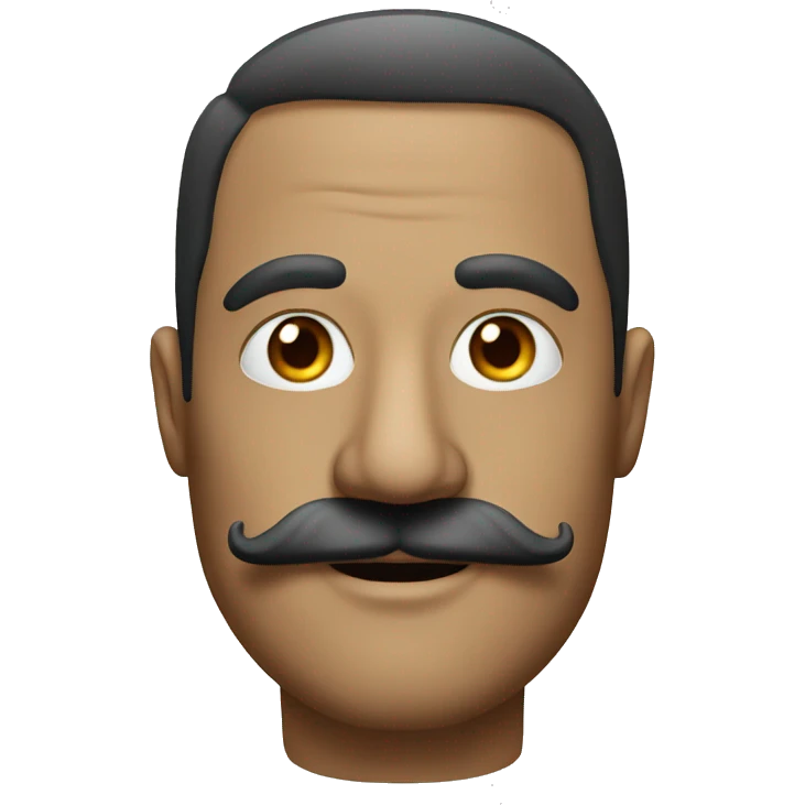 realistic portrait of man with moustache  emoji