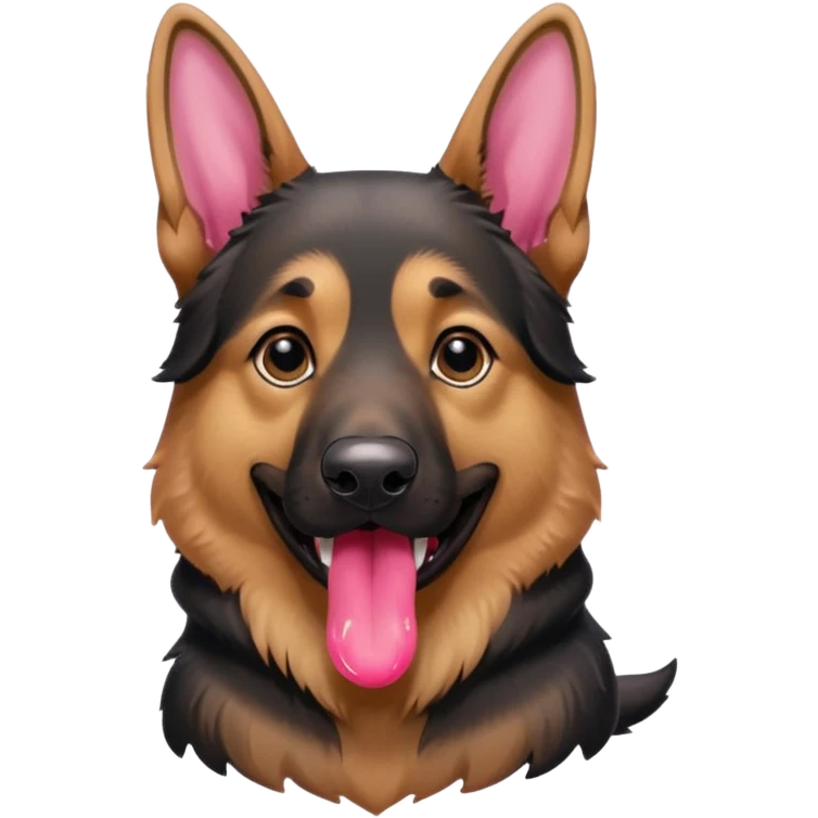 make tongue longer on German Shepard emoji