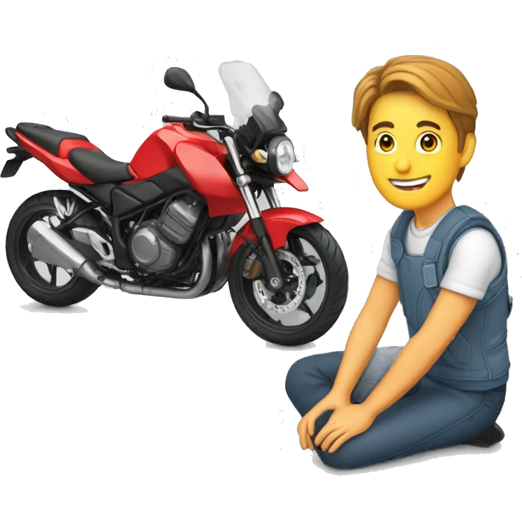 un livreur de logiciel sur une moto emoji
