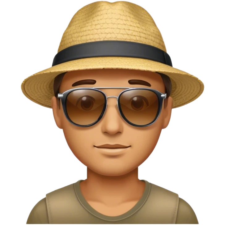 Cool guy in hat and sunglasses emoji
