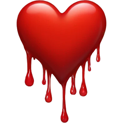 bleeding red heart emoji