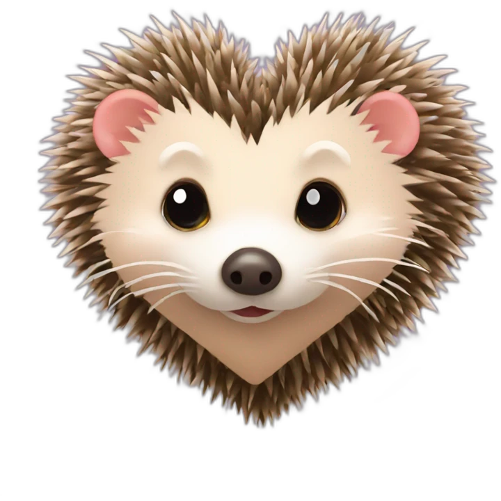hedgehog love heart emoji