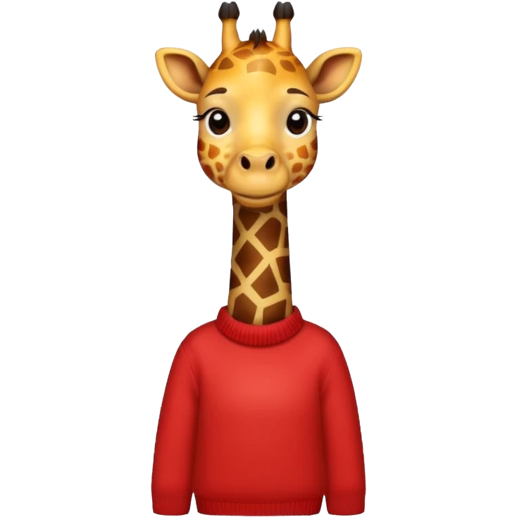 giraffe wearing red sweater emoji
