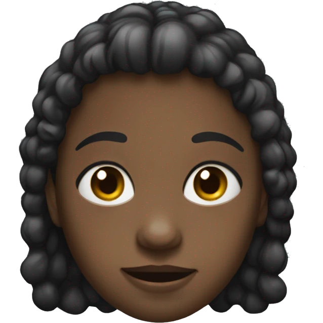 rosto de uma criança negra com tranças emoji