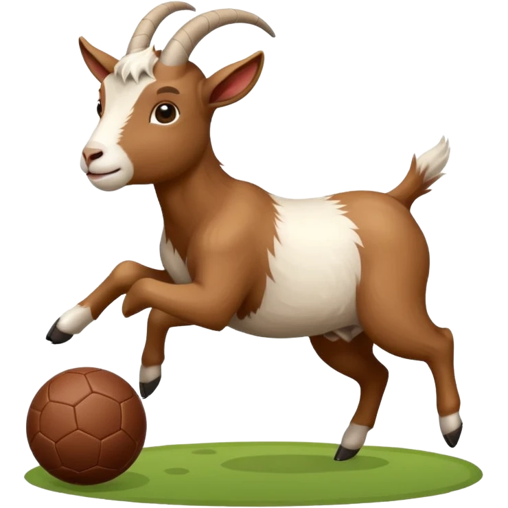 Goat playing football emoji