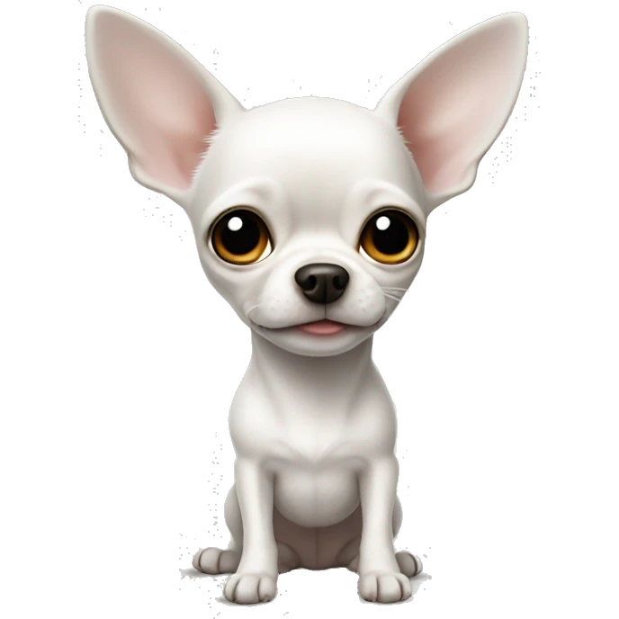 white chihuahua with floppy ears emoji