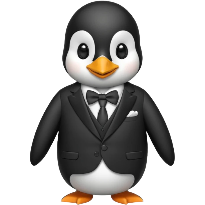 Pinguin wearing a suit  emoji