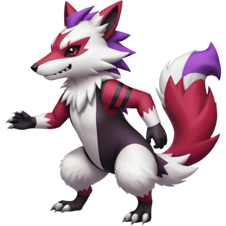 Skuntank-Obstagoon-Zangoose-fusion, full body emoji
