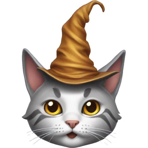 Cat with wizard hat emoji