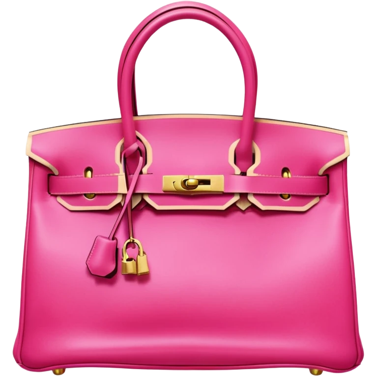 hermes birkin bright bubblegum pink bag gold hardware emoji