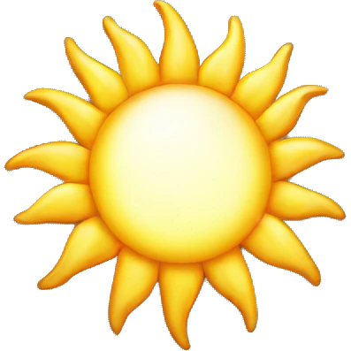 realistic sun emoji