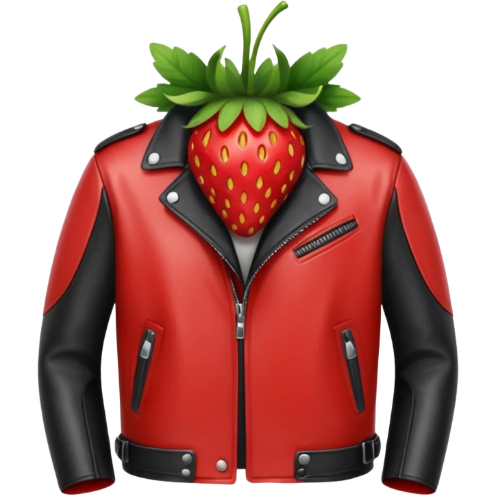 no. the strawberry should be the thing wearing the clothes. not a person, a strawberry emoji