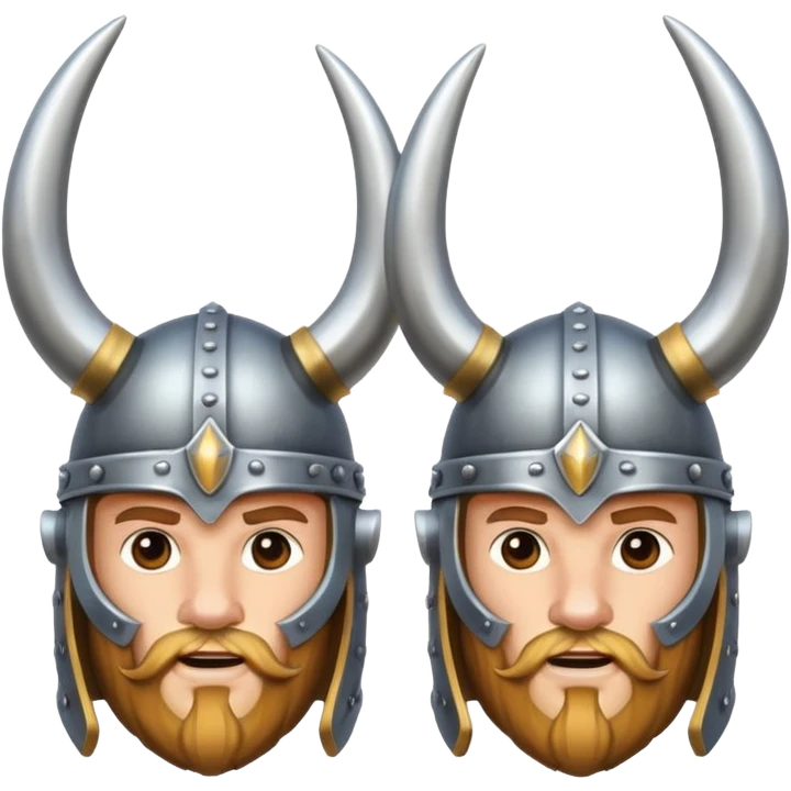 a pair of viking helmet horns emoji