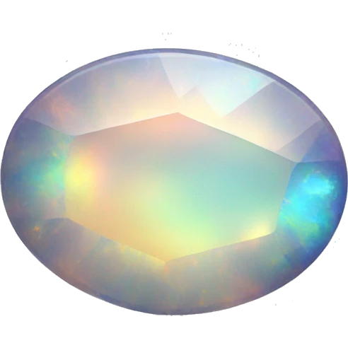 Opal oval gem emoji