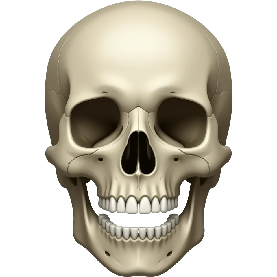 skull without jaw emoji