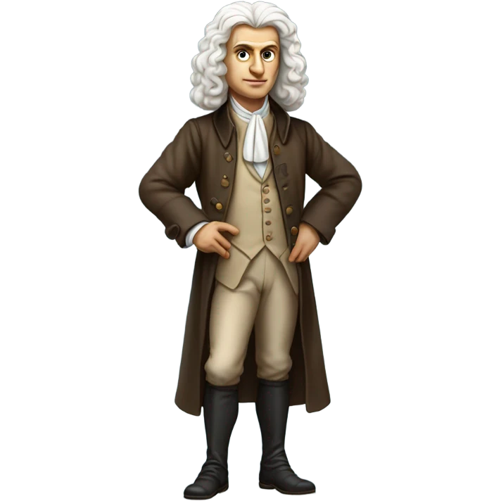 newton  full body realistic perfect face standing emoji