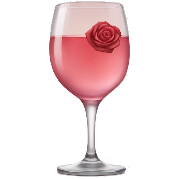 Glass of rose emoji