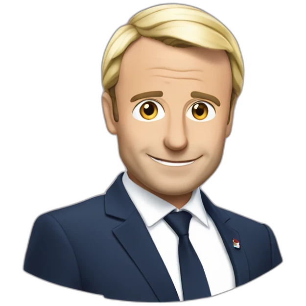 Macron in love with le pen emoji