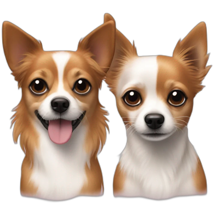 a jack russel and a long haired chihuaua emoji