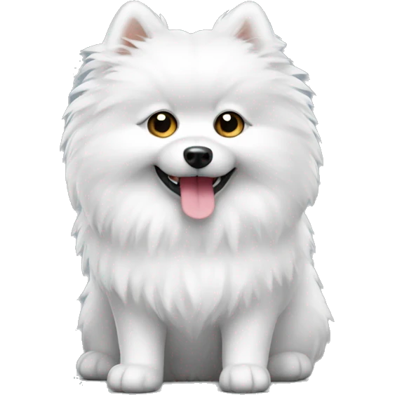 Small white plush spitz emoji