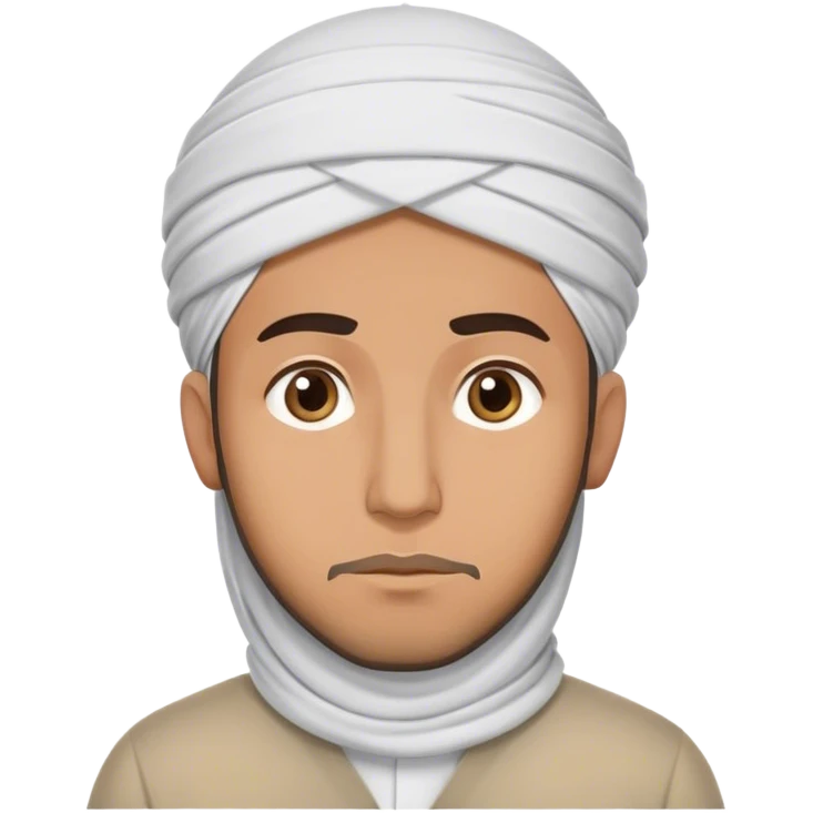 задумчивый мусульманин с вопросами над головой  emoji
