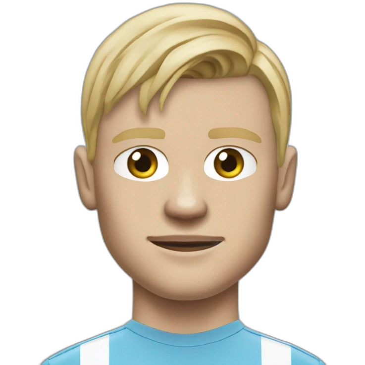 Realistic Erling Haaland wearing Manchester City football shirt emoji