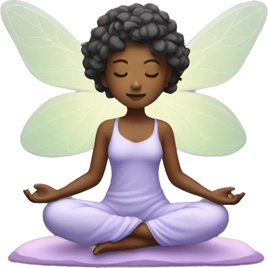 meditating fairy emoji