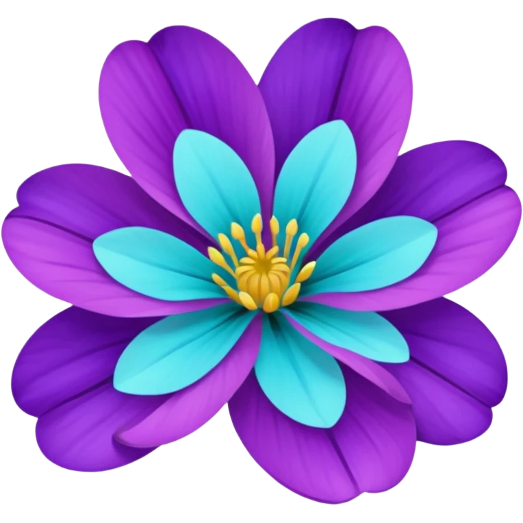 
purple and cian correct emoji