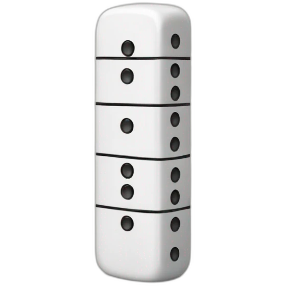 Domino piece with the letter U emoji