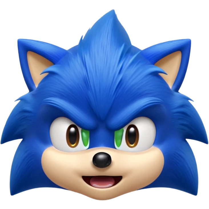Sonic the Hedgehog surprised expression emoji