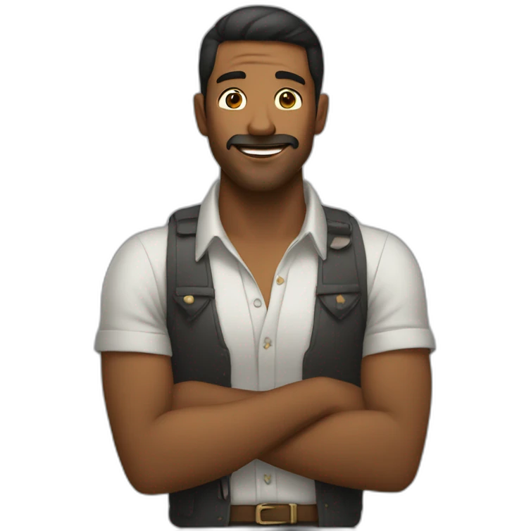 hombre imaginando emoji