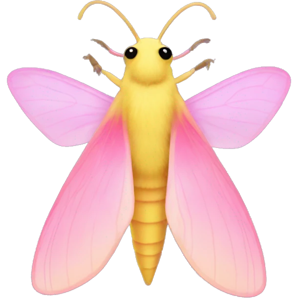 Rosy maple moth emoji