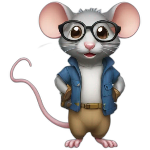 nerd rat emoji